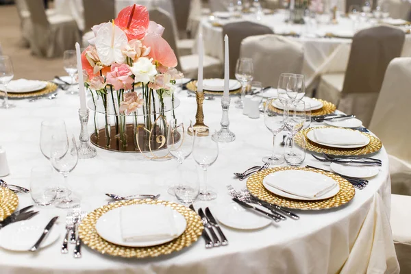 Table Set Wedding Another Catered Event Dinner — Stock Photo, Image