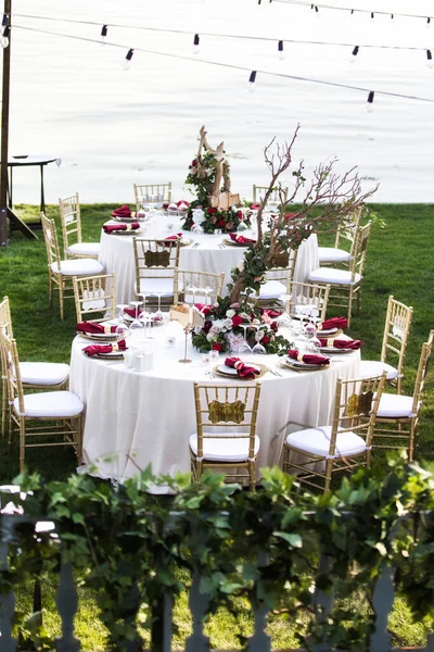 Table Set Wedding Another Catered Event Dinner — Stock Photo, Image