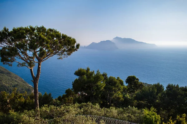 Dağlardan adanın güzel manzarası.