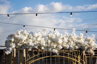 Çiçek düğün töreninde, yakın çekim.