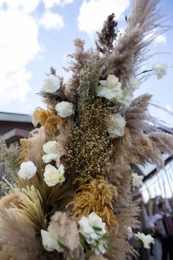Çiçek düğün töreninde, yakın çekim.