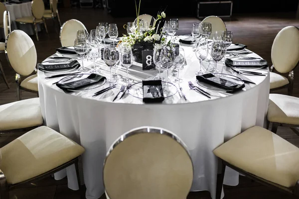 Table Set Wedding Another Catered Event Dinner — Stock Photo, Image