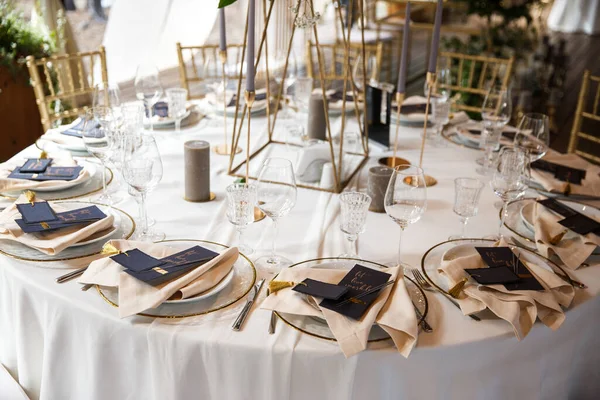 Table Set Wedding Another Catered Event Dinner — Stock Photo, Image