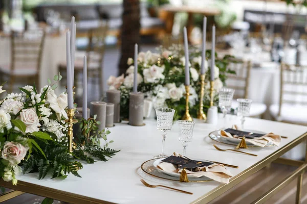 Table Set Wedding Another Catered Event Dinner — Stock Photo, Image