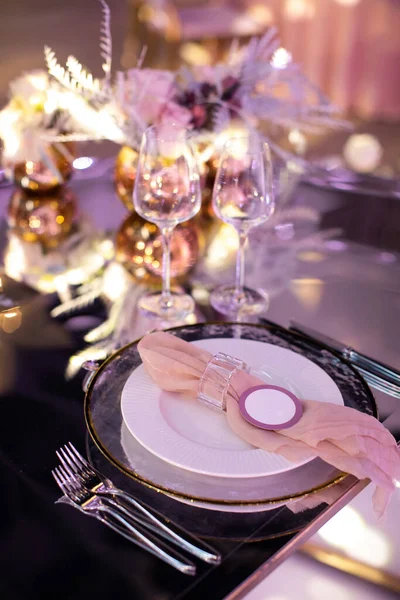 Decorated Served Table Wedding Party Other Event — Foto Stock