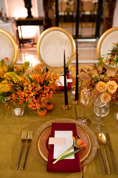 Decorated Served Table Wedding Party Other Event — Stockfoto