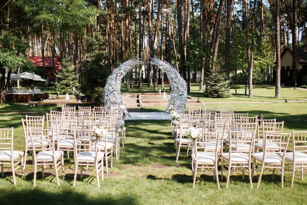オリーブ園での屋外結婚式 — ストック写真