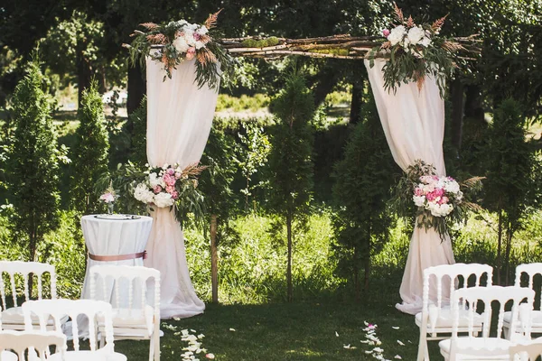 Outdoor Wedding Ceremony Olive Garden — Stock Photo, Image