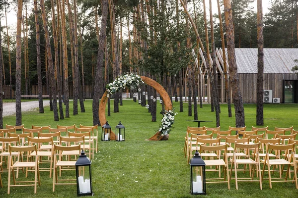 Cerimônia Casamento Livre Jardim Oliva Imagem De Stock