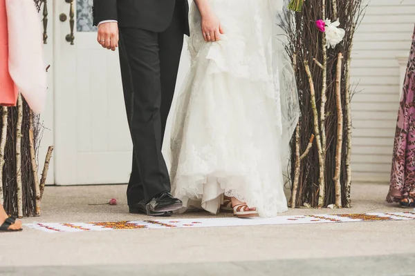 Bride Groom Wedding Day Newlyweds Ceremony — Fotografia de Stock