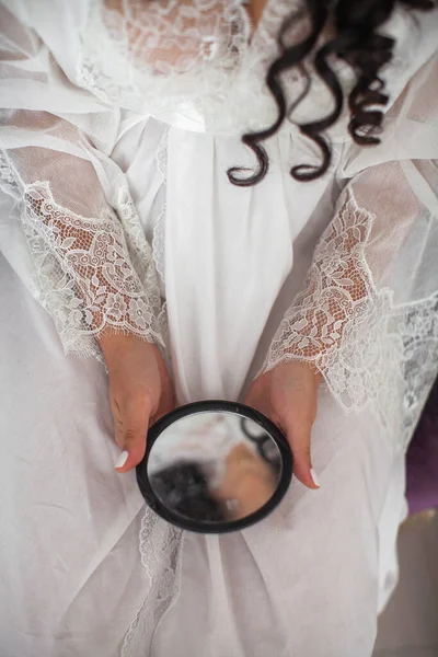 Bride Morning Wedding Preparations — Stock fotografie