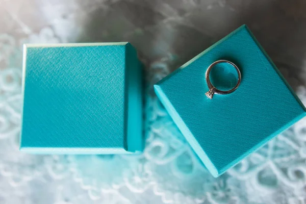 Engagement Ring Diamond Box — Stockfoto