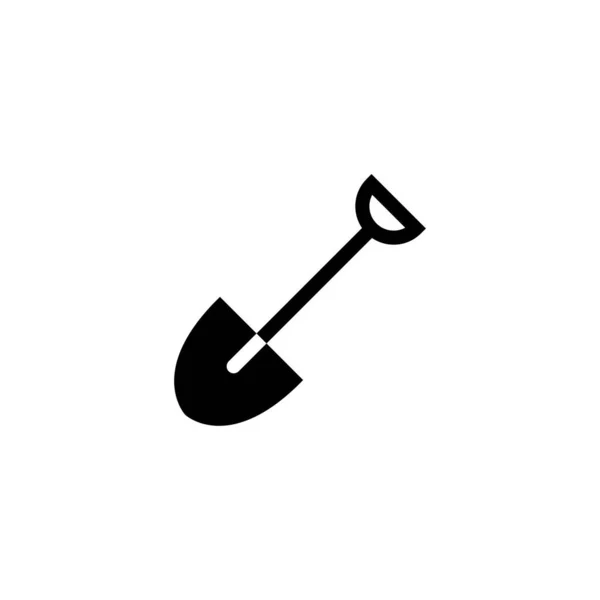 Icono Pala Estándar Símbolo Vector Inclinado Simple Silueta Aislado Sobre — Vector de stock
