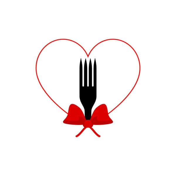 과붉은 가슴을 레스토랑 음식만드는 회사를 템플릿 디자인 일러스트 — 스톡 벡터