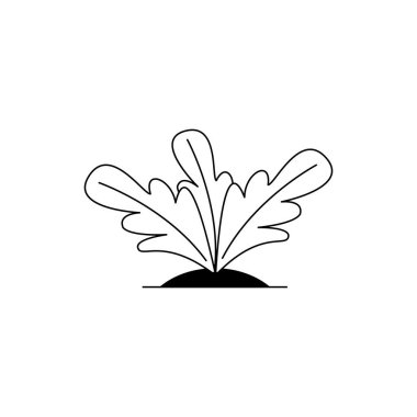 Toprakta pancar. Beyaz arkaplanda vektör simgesi.