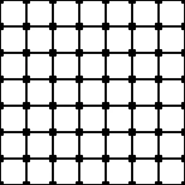 Black White Checkered Seamless Repeat Pattern Crossed Squares Lines Editable — Stock Vector
