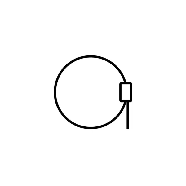 Значок Вектора Кабеля Пластика Вид Сверху Изолированная Иллюстрация Белом Фоне — стоковый вектор