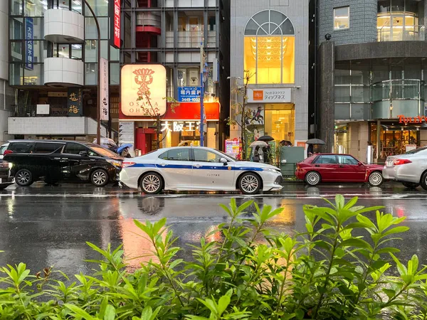 Tokyo, Japan - 22November 2019: Toyota Police Car at street of Tokyo Stock Image
