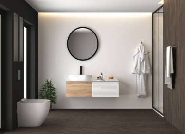 modern banyo çift lavabolu