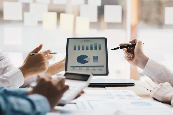 Group of Businesswoman and Accountant checking data document for investigation of corruption account. Anti Bribery concept. — Foto Stock