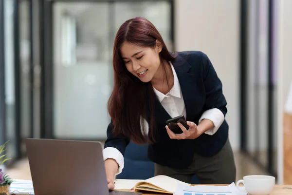 Business woman making business video call talking on laptop. Account and Finance concept.