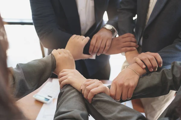 Business Unity Concept Group Business People Putting Hands Together — Stock Fotó