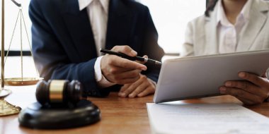 Lawyer team working together in office workplace for consultant. lawyer concept.