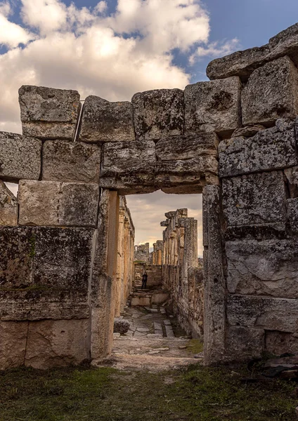 ヘラポリス古代都市 パムッカレ デニズリ トルコ — ストック写真