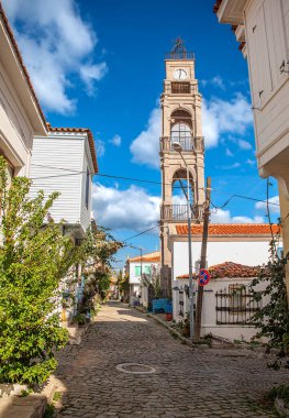 Bozcaada 'nın tarihi evleri ve dar sokakları
