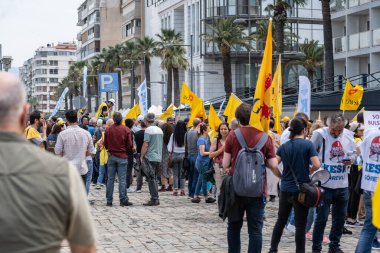 05,01,2022 Mayıs 1. Miting, işçi ve işçi gününde düzenlenen büyük bir mitingle kutlandı..