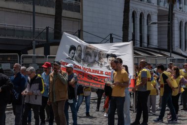 05.01.2022, İzmir, Türkiye, 1 Mayıs yürüyüşü işçi ve işçi gününde düzenlenen büyük mitingle kutlandı