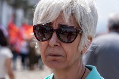 05.01.2022, İzmir, Türkiye, 1 Mayıs yürüyüşü işçi ve işçi gününde düzenlenen büyük mitingle kutlandı