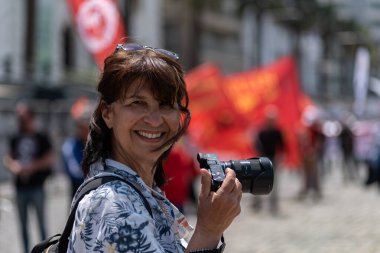 05.01.2022, İzmir, Türkiye, 1 Mayıs yürüyüşü işçi ve işçi gününde düzenlenen büyük mitingle kutlandı