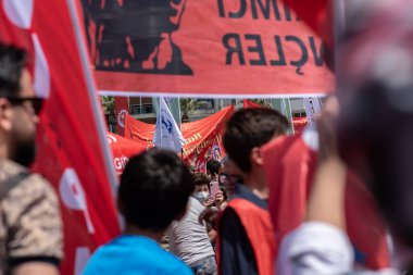 05.01.2022, İzmir, Türkiye, Edip Akbayram konseri 1 Mayıs 'ta İzmir' de düzenlenen mitingde coşkuyla dinlendi..