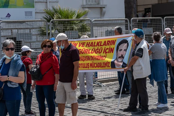 05.01.2022, İzmir, Türkiye, 1 Mayıs yürüyüşü işçi ve işçi gününde düzenlenen büyük mitingle kutlandı