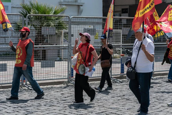 2022 Zmir Türkiye Mayıs Yürüyüşü Işçi Işçi Gününde Düzenlenen Büyük — Stok fotoğraf