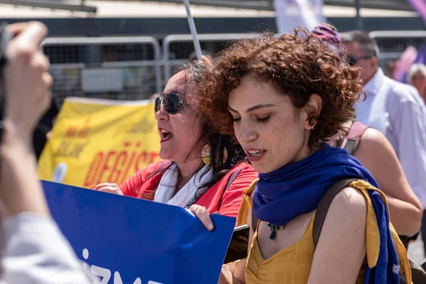 2022 Izmir Turkey May Rally Celebrated Big Rally Workers Laborers — Foto de Stock