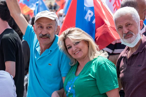 05.01.2022, İzmir, Türkiye, Edip Akbayram konseri 1 Mayıs 'ta İzmir' de düzenlenen mitingde coşkuyla dinlendi..