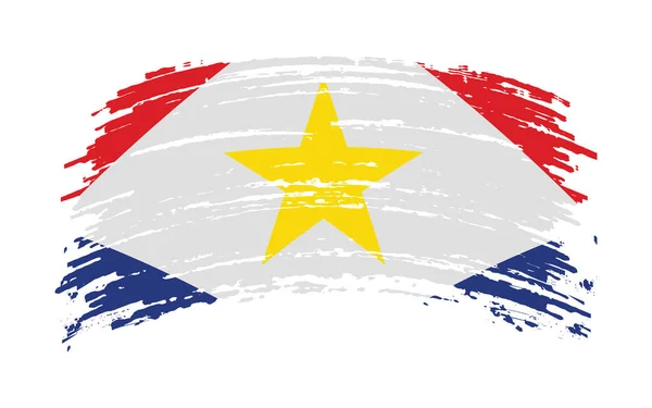 Bandeira Saba Pincelada Grunge Imagem Vetorial — Vetor de Stock