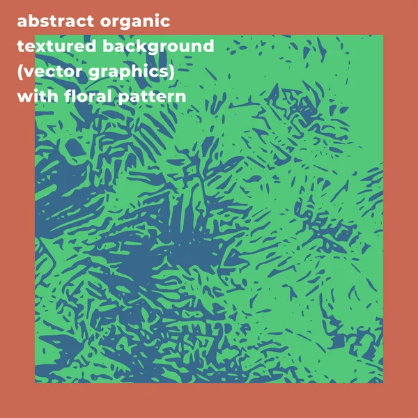 Abstracte Biologische Achtergrond Bloemen Textuur Patroon Groene Cosmetische Label Template — Stockvector