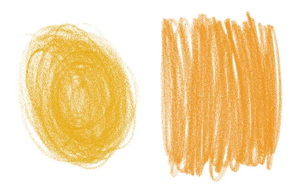 ゴールデンオレンジの鉛筆画の背景 金色の黄色の抽象的なテクスチャのバナー ポスター チラシのデザイン 抽象的なトレンディーなコラージュアート ラフ炭のテクスチャ 芸術的な背景 粒状の石炭のスポット — ストック写真