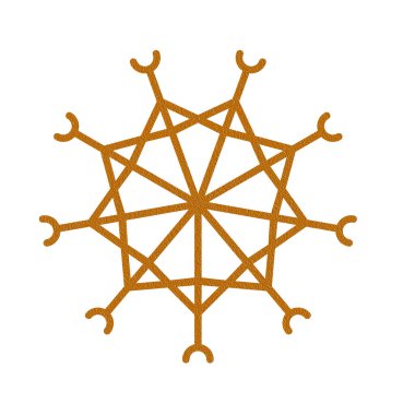 Noel dekorasyon elementi altın kar tanesi, kar desenli efekt. Xmas sembolü, bayram afişi için yeni yıl minimalist sembolü, bayram kartı, don postalı, kutlama posteri, satış broşürü.