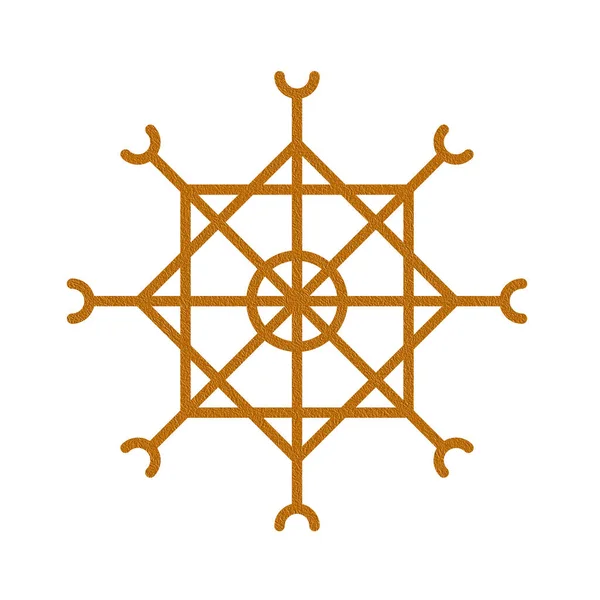 Element Dekoracji Świątecznej Złoty Płatek Śniegu Efekt Teksturowany Śniegu Symbol — Zdjęcie stockowe