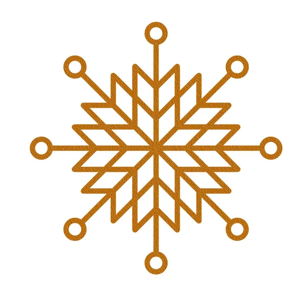 Kerst Decoratie Design Element Gouden Sneeuwvlok Sneeuw Textuur Effect Kerstsymbool — Stockfoto