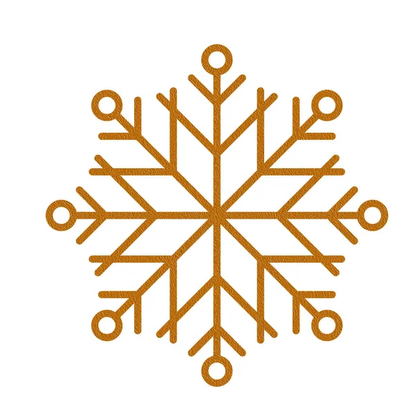 Noel Dekorasyon Elementi Altın Kar Tanesi Kar Desenli Efekt Xmas — Stok fotoğraf