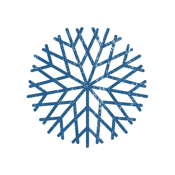Decoración Navidad Elemento Diseño Copo Nieve Azul Con Efecto Textura —  Fotos de Stock