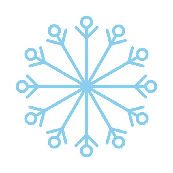 Icono Línea Vector Copo Nieve Signo Copo Nieve Azul Para — Archivo Imágenes Vectoriales