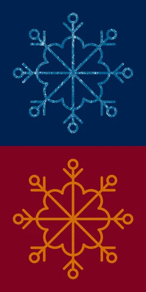 Light Blue Snowflake Dark Blue Color Background Gold Snowflake Burgundy — Stock Photo, Image