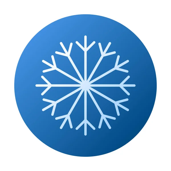 Sneeuwvlok Lineair Pictogram Teken Van Blauwe Sneeuwvlok Voor Kerstmis Symbool — Stockvector
