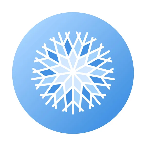 Sneeuwvlok Lineair Pictogram Teken Van Blauwe Sneeuwvlok Voor Kerstmis Symbool — Stockvector